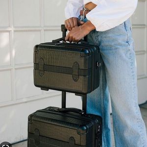 CALPAK Croc Embossed Trunk Vanity Case